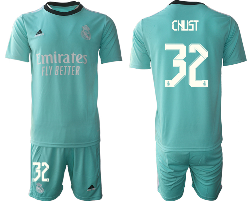 Men 2021-2022 Club Real Madrid second away Light blue #32 Soccer Jersey